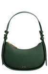 House Of Want H.o.w. We Are Confident Vegan Leather Shoulder Bag In Dark Green