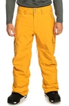 Quiksilver Porter Ski Pants In Mineral Yellow