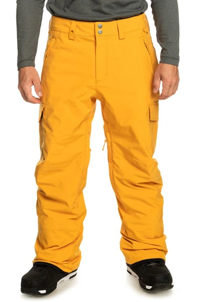 Quiksilver Porter Ski Pants In Mineral Yellow