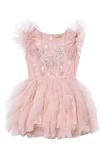 Tutu Du Monde Babies' Winter Sun Embellished Tulle Party Dress In Hazel Pink