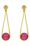 Dean Davidson Mini Ipanema Drop Earrings In Vivid Pink/ Gold