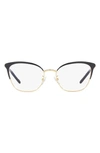 Tory Burch 53mm Square Optical Glasses In Navy