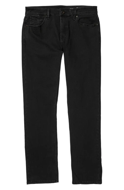 Volcom Solver Modern Fit Jeans In Black Out