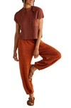 Free People Free-est Freya Short Sleeve Sweater & Pants Set In Mesa Combo