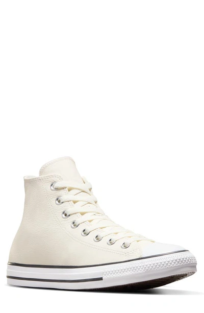 Converse Chuck Taylor® All Star® Leather High Top Trainer In Egret/ Vintage White/ White