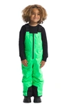 The North Face Kids' Freedom Insulated Waterproof Snow Bibs In Chlorophyll Green