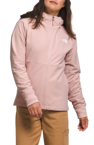 The North Face Shelbe Fleece Lined Full Zip Hoodie In Pink Moss