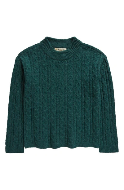 Tucker + Tate Kids' Cable Knit Sweater In Green Bug