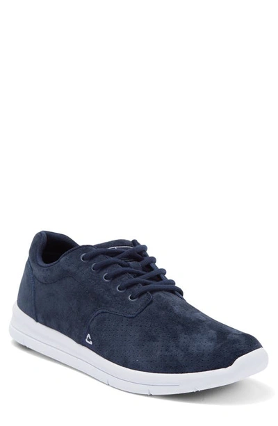 Travismathew The Daily Leather Lace-up Sneaker In Dark Navy