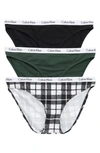 Calvin Klein Assorted Bikinis In Ko1 Black/ Kells