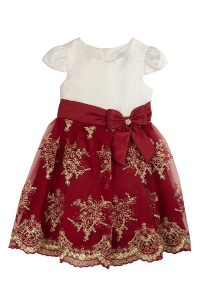 rare editions burgundy dress Harper Sequin Mini Dress main image 1