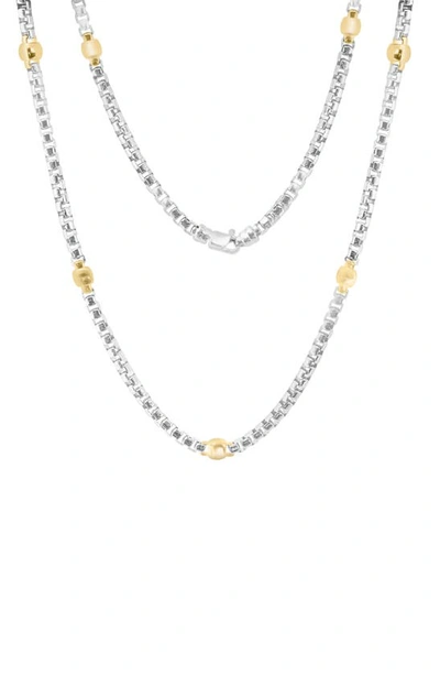 Effy Sterling Silver & 14k Gold Two-tone Chain Necklace In Silver/ Gold