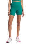 Bandier Center Stage High Waist Bike Shorts In Aventurine