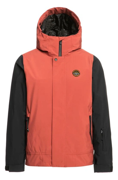 Quiksilver Kids' Ridge Water Repellent Insulated Recycled Polyester Jacket In Marsala