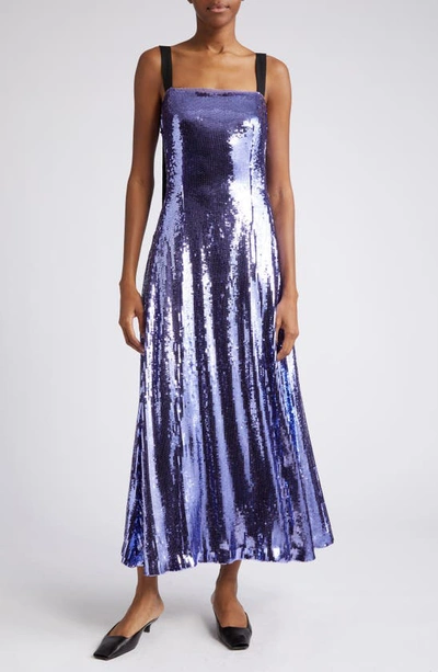 Adam Lippes Giovanna Sequin Dress In Purple | ModeSens