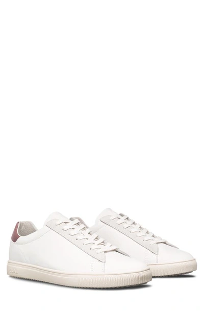 Clae Bradley California Sneaker In White Leather Panama