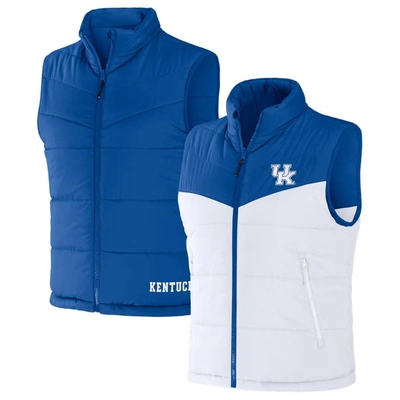 Darius Rucker Collection By Fanatics Royal/white Kentucky Wildcats Colorblocked Full-zip Reversible