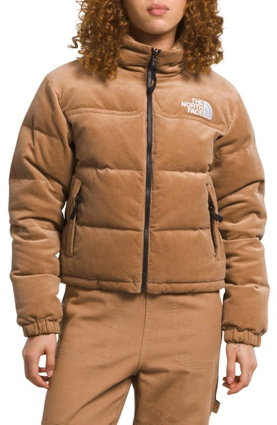 The North Face 1992 Reversible 2-in-1 Nuptse® 600 Fill Power Down Jacket In Almond Butter/ Coal Brown