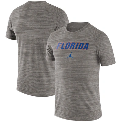 Jordan Brand Gray Florida Gators Velocity Performance T-shirt In Heather Gray