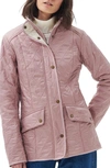 Barbour Cavalry Fleece Lined Quilted Jacket In Gardenia