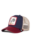 Goorin Bros The Cock Trucker Hat In Navy,red