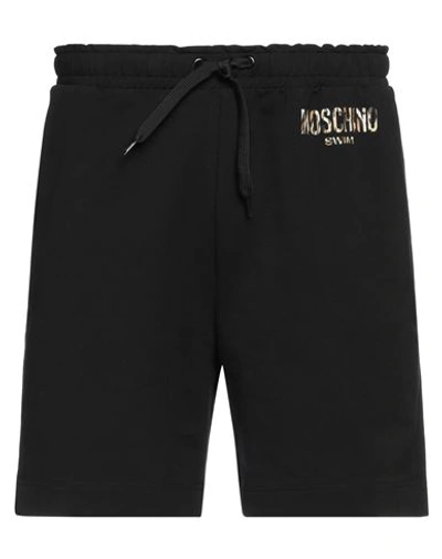 Moschino Man Shorts & Bermuda Shorts Black Size L Cotton, Elastane