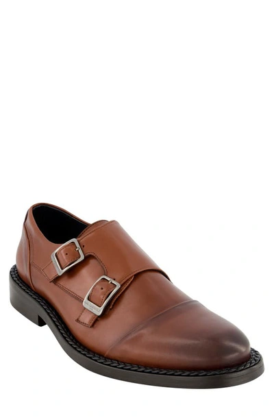 Karl Lagerfeld Double Monk Strap Shoe In Brown