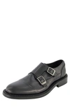 Karl Lagerfeld Double Monk Strap Shoe In Black