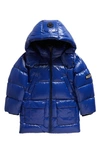 Mackage Kids' Kennie Down Hooded Puffer Coat In Klein Blue