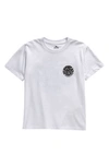 Rip Curl Kids' Wetsuit Icon Cotton Graphic T-shirt In White