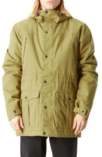 Picture Organic Clothing Doaktown Water Repellent Hooded Parka In Army Green