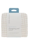 Little Unicorn Kids' Cotton Muslin Changing Pad Cover In Tan Gingham