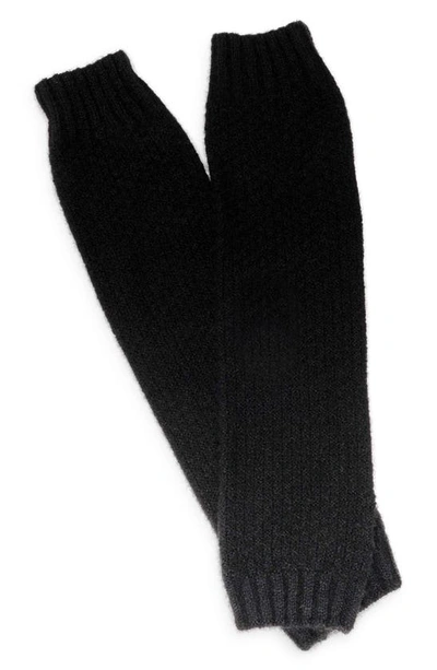 Free People Amour Knit Arm Warmers In Black
