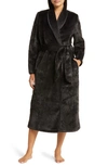 Nordstrom Recycled Polyester Faux Fur Robe In Black