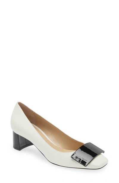 Bells & Becks Sofia Square Toe Pump In Black/ White