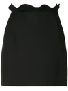 Valentino Frill Trim Mini Skirt - Black