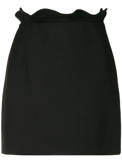 Valentino Frill Trim Mini Skirt - Black