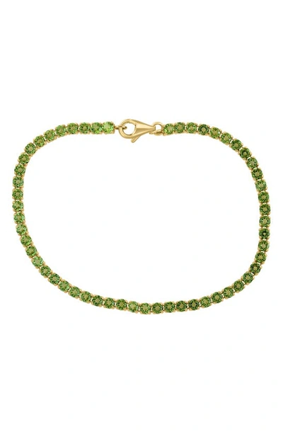Effy 14k Yellow Gold Peridot Tennis Bracelet In Yellow Gold/ Green