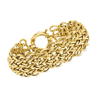 Ross-simons 14kt Yellow Gold Interlocking-oval Link Bracelet