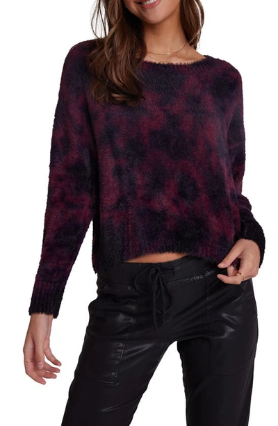 Bella Dahl Slouchy Sweater In Sangria Cloud Dye