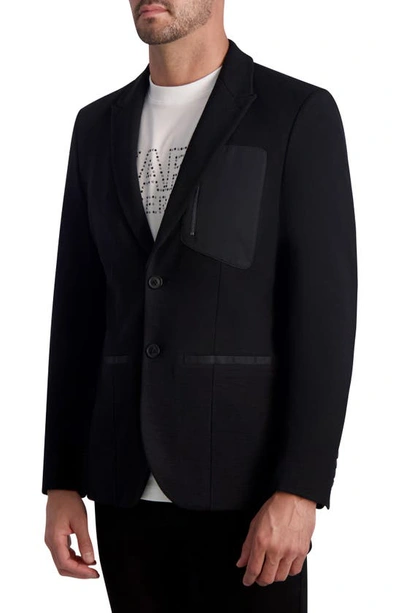 Karl Lagerfeld Zip Pocket Sport Coat In Black