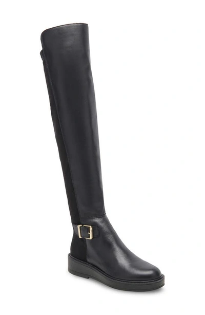 Dolce Vita Ember Over The Knee Boot In Black Leather