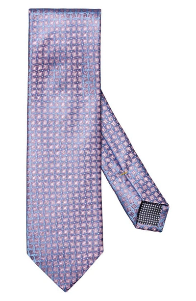 Eton Square Neat Silk Tie In Lt/ Pastel Blue