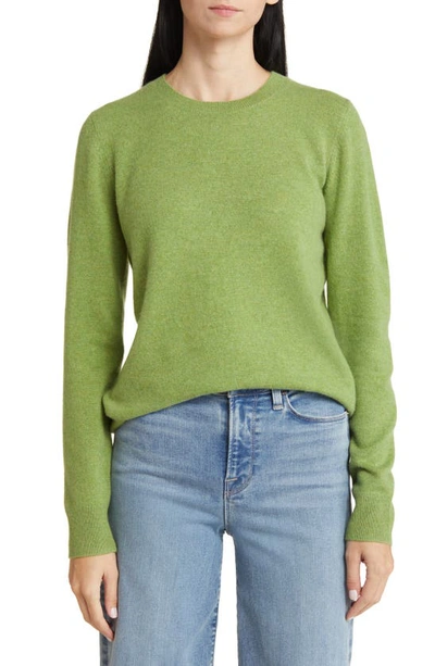 Nordstrom Crewneck Cashmere Sweater In Olive Epsom
