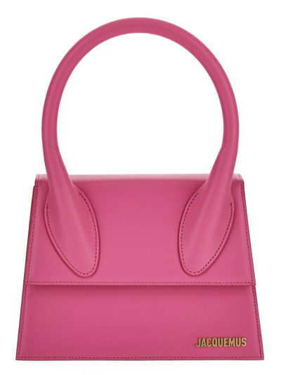 Jacquemus Le Grand Chiquito Calf Leather Tote Bag In Pink