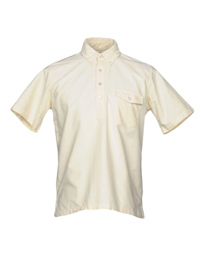 Battenwear Solid Color Shirt In Light Yellow