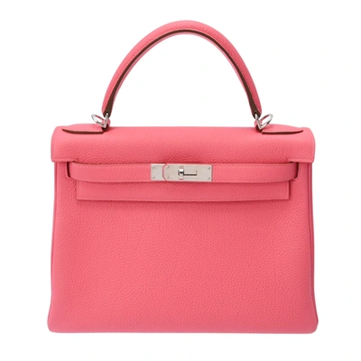 Hermes Hermès Kelly 28 Pink Leather Handbag ()