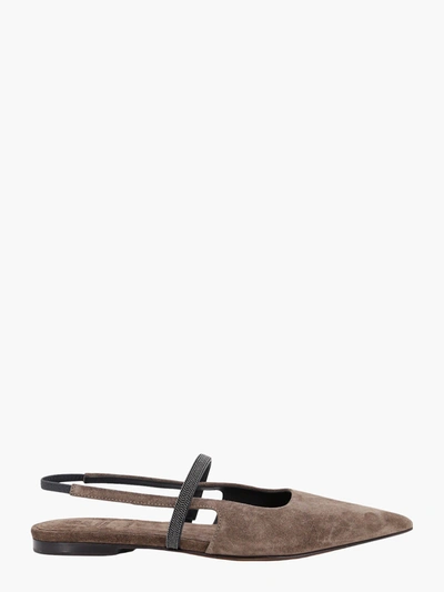 Brunello Cucinelli Ballerinas In Brown