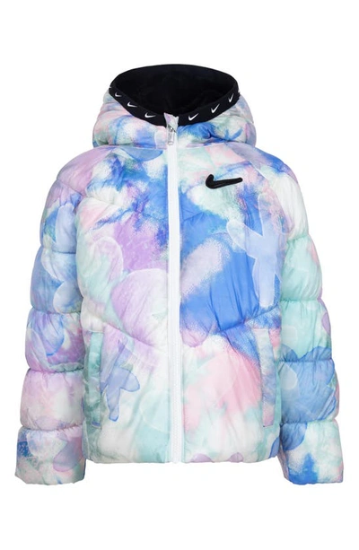 Nike Kids' Chevron Puffer Jacket In Blue Multi Color