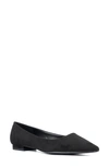 Fashion To Figure Bailey Flat In Black Faux Suede